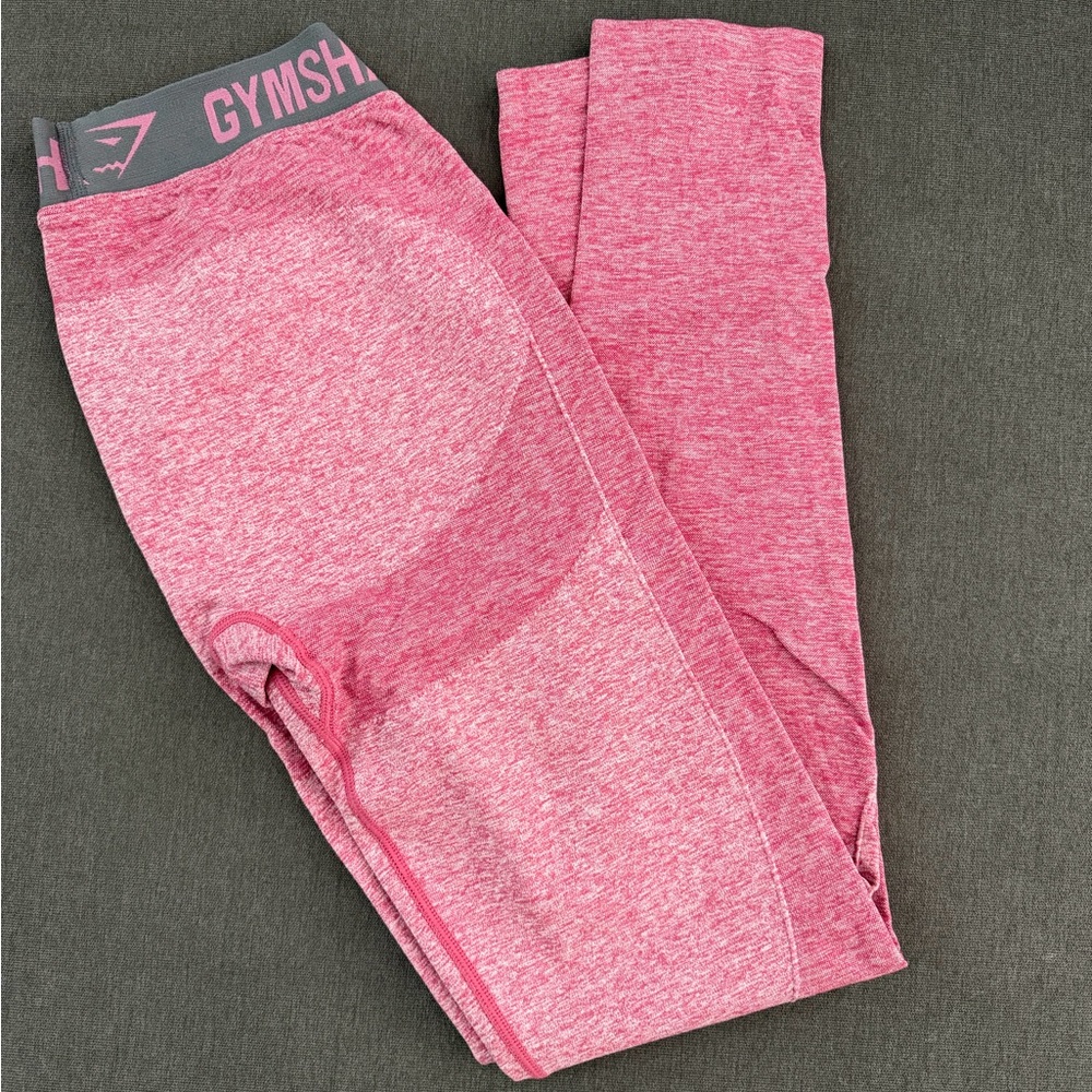 Gymshark Heathered Pink Workout Leggings. Size Medium